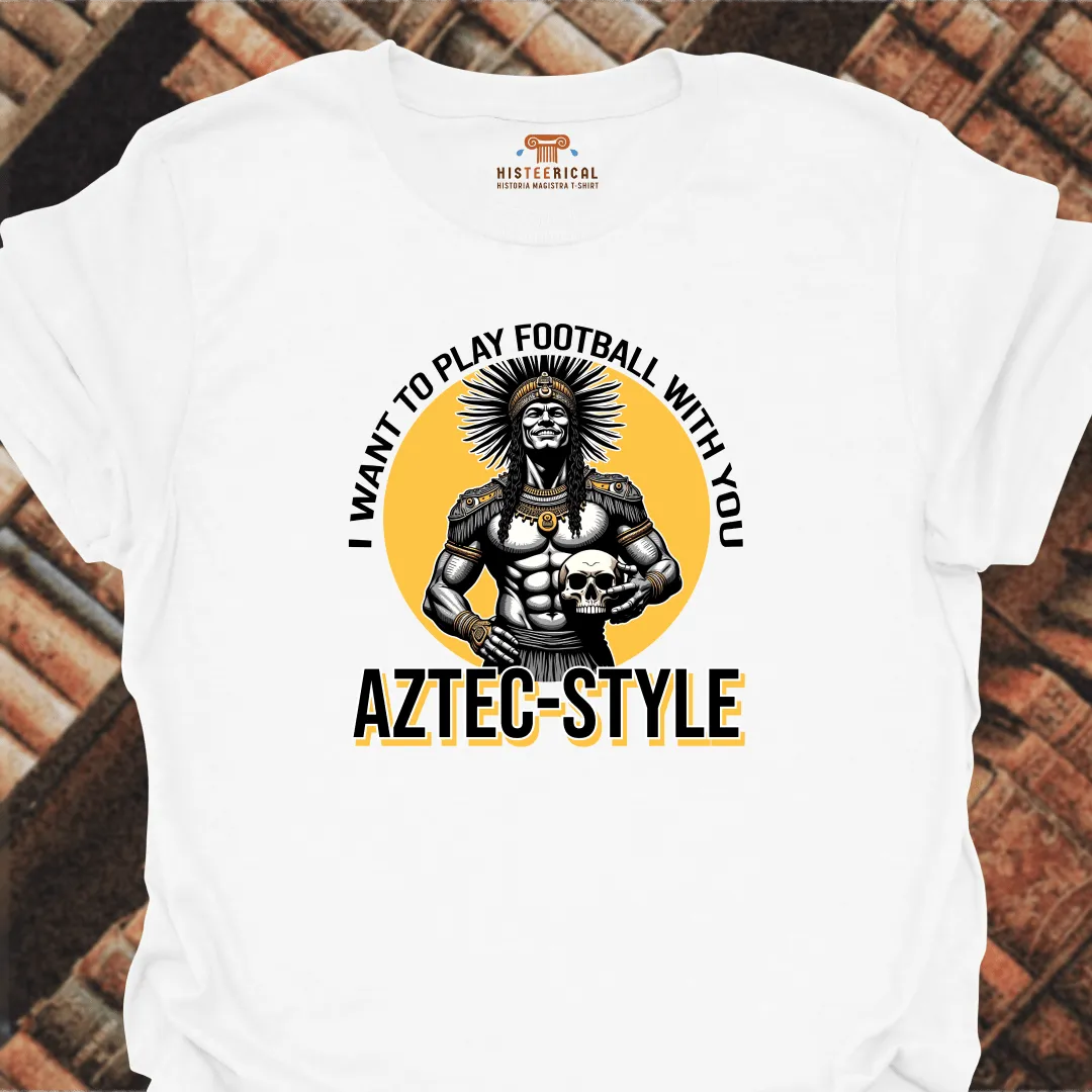 Aztec Skull Football T-Shirt