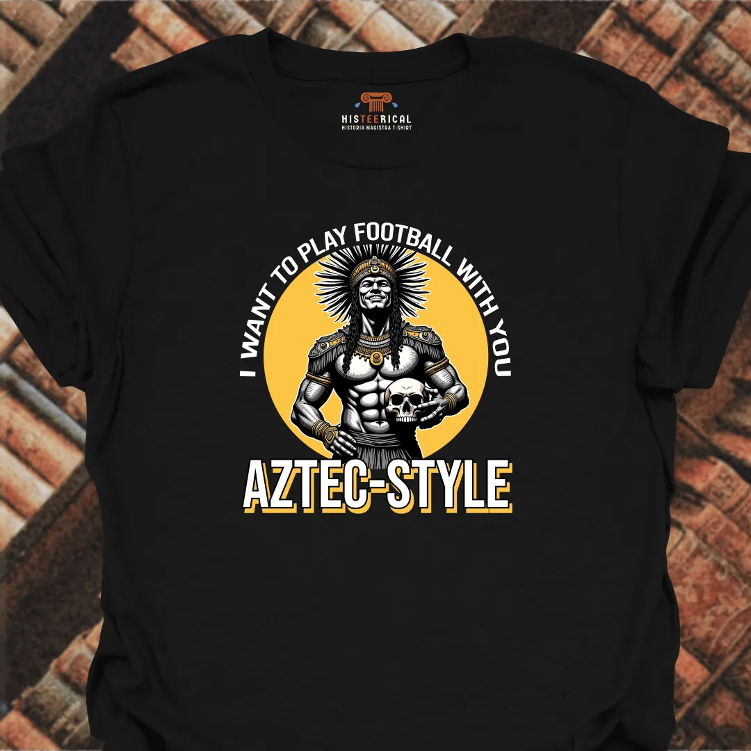 Aztec Skull Football T-Shirt