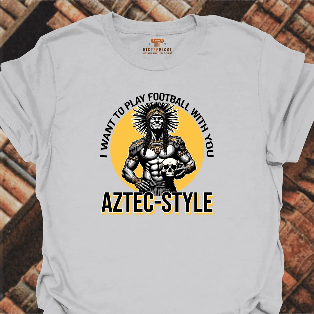 Aztec Skull Football T-Shirt