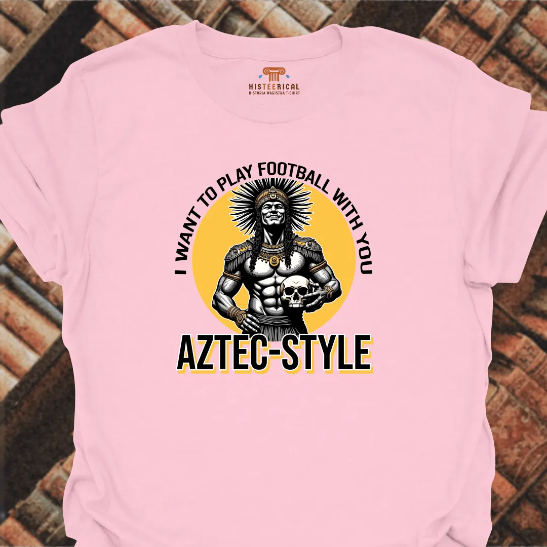Aztec Skull Football T-Shirt